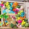 Tropical Balloon Garland Arch Kit 145Pcs Summer Hawaii Party Decorations with Palm Leaves and Pink Orange Blue Green Balloons for Luau Aloha Flamingo Beach Fiesta Birthday Party Supplies